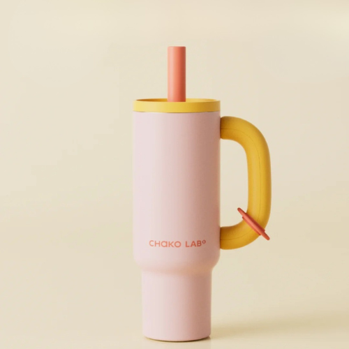 Bawang Ceramic Thermos cup in Peach