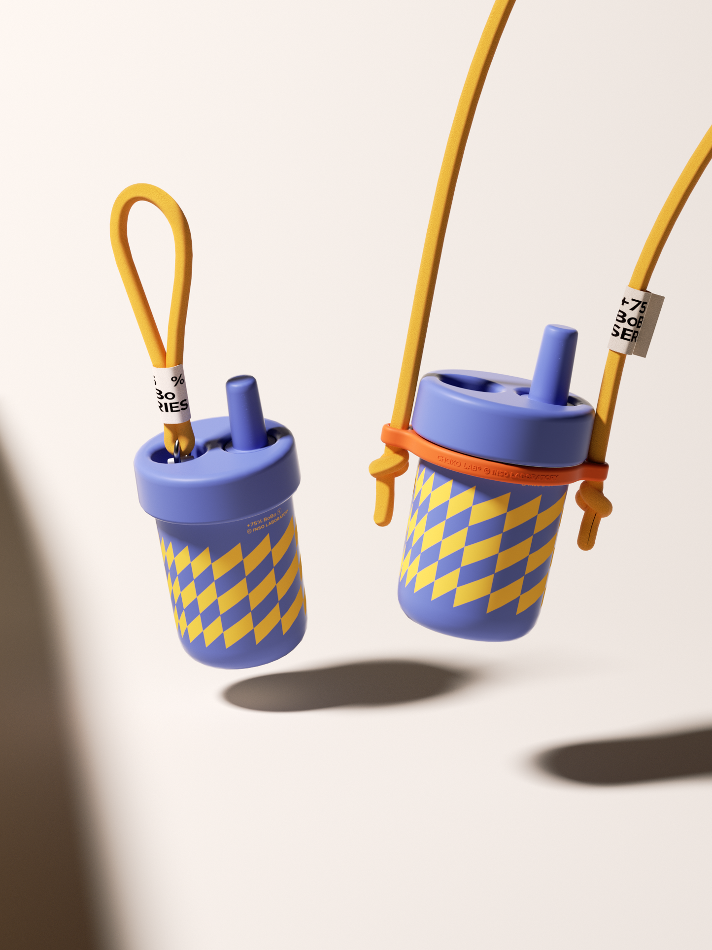 Bo Bo Straps (yellow strap, orange ring)
