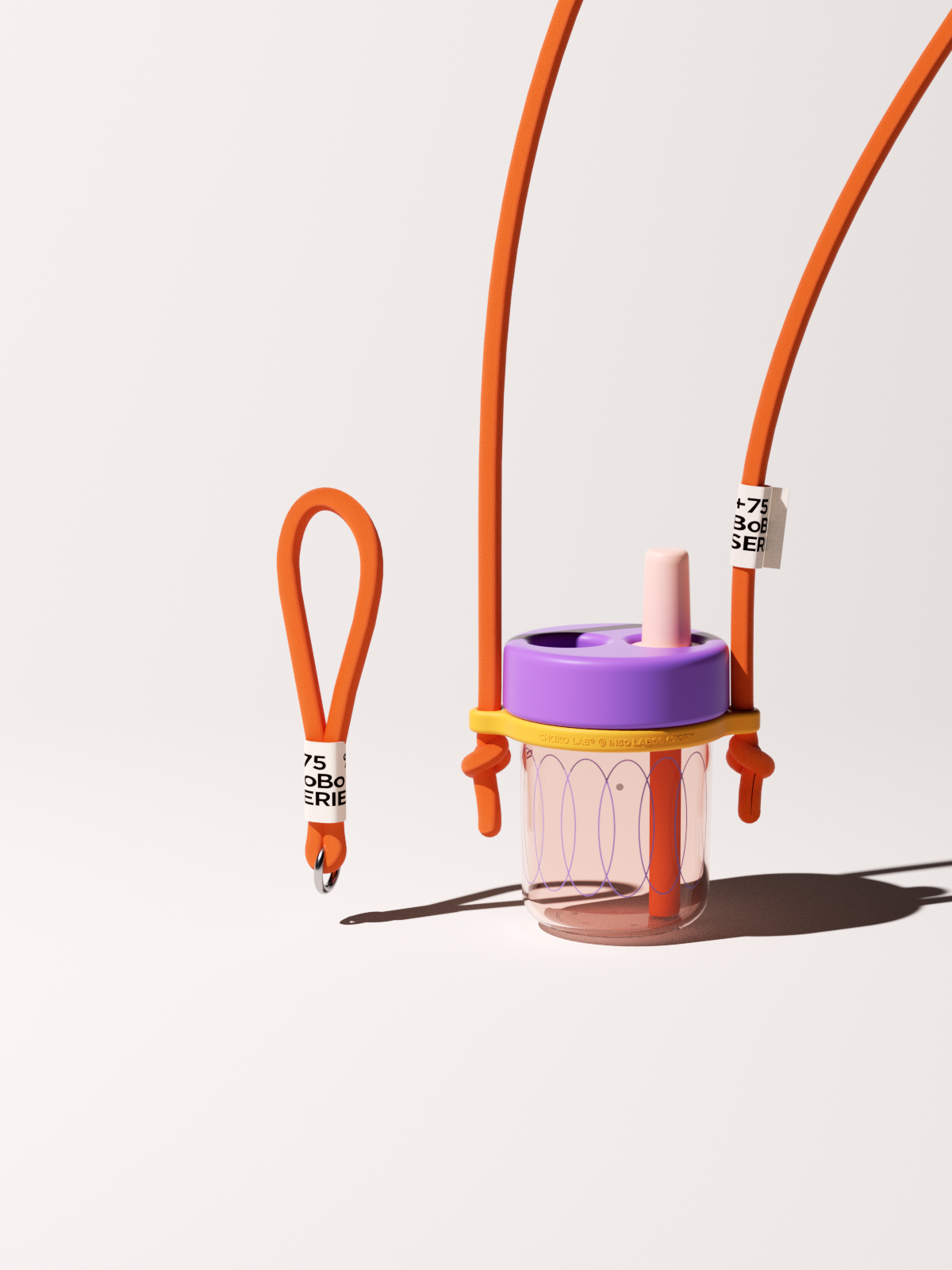 Bo Bo Straps (orange strap, yellow ring)