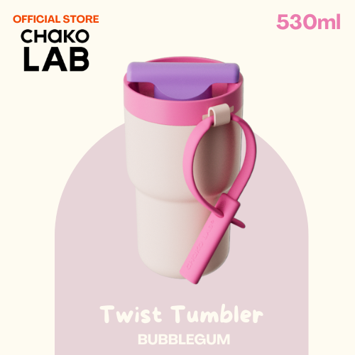 Chako Lab Twist Tumbler Ceramic Coated 2-way Sip Feature (SIP and CHUG) 530ml