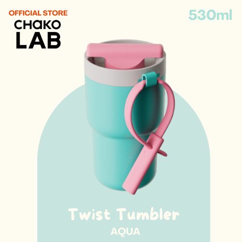 Chako Lab Twist Tumbler Ceramic Coated 2-way Sip Feature (SIP and CHUG) 530ml