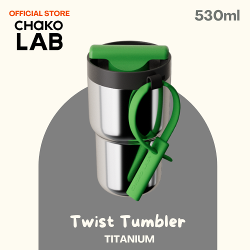 Chako Lab Twist Tumbler Ceramic Coated 2-way Sip Feature (SIP and CHUG) 530ml