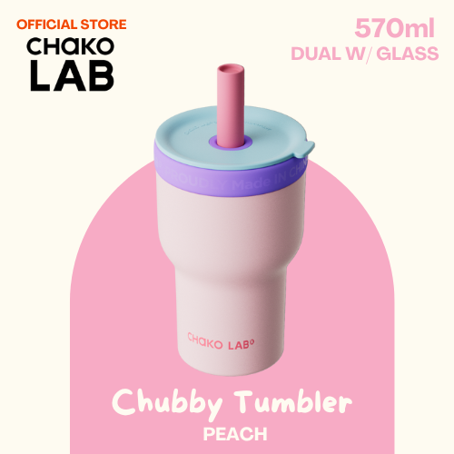 Chako Lab Chubby Tumbler Insulated Single Layer / Dual Layer with Glass Tumbler 570ml / 600ml