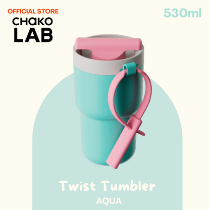 Chako Lab Twist Tumbler Ceramic Coated 2-way Sip Feature (SIP and CHUG) 530ml