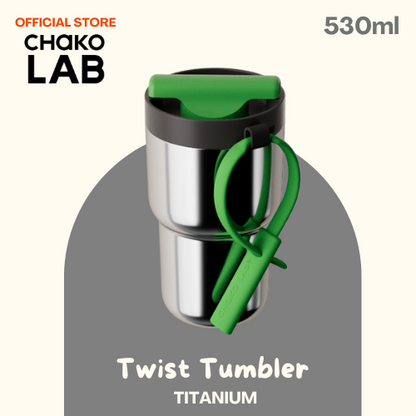 Chako Lab Twist Tumbler Ceramic Coated 2-way Sip Feature (SIP and CHUG) 530ml