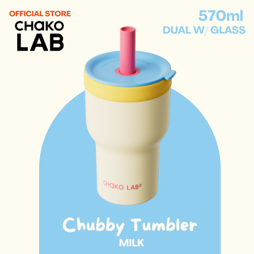 Chako Lab Chubby Tumbler Insulated Single Layer / Dual Layer with Glass Tumbler 570ml / 600ml
