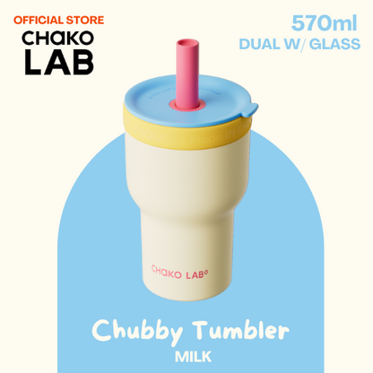 Chako Lab Chubby Tumbler Insulated Single Layer / Dual Layer with Glass Tumbler 570ml / 600ml