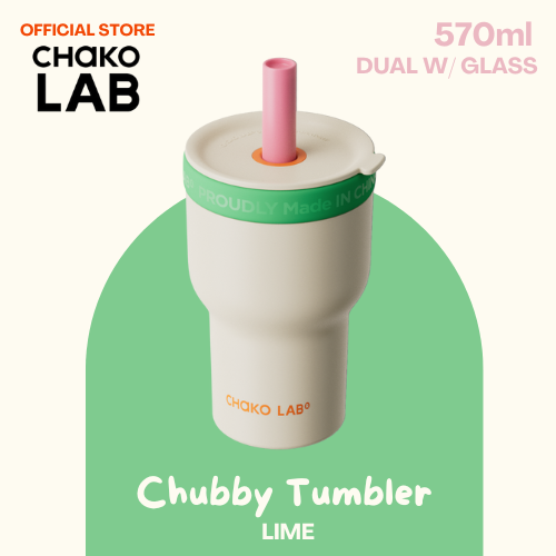 Chako Lab Chubby Tumbler Insulated Single Layer / Dual Layer with Glass Tumbler 570ml / 600ml