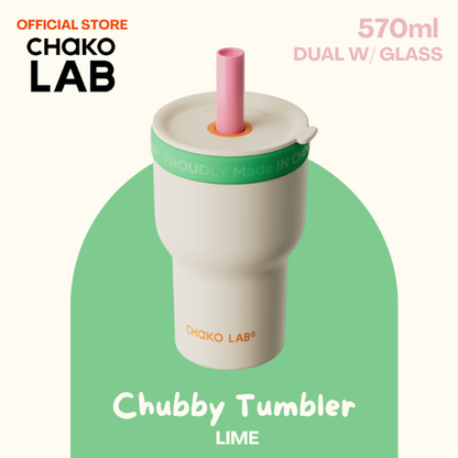 Chako Lab Chubby Tumbler Insulated Single Layer / Dual Layer with Glass Tumbler 570ml / 600ml