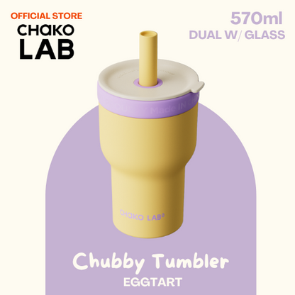Chako Lab Chubby Tumbler Insulated Single Layer / Dual Layer with Glass Tumbler 570ml / 600ml