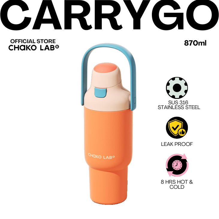 Chako Lab CarryGo 870ml Insulated Dual Sip Tumbler