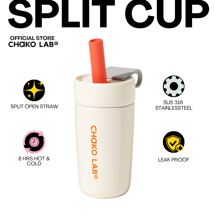 Chako Lab Split Cup 570ml Stainless SUS316 Insulated Tumbler with Straw